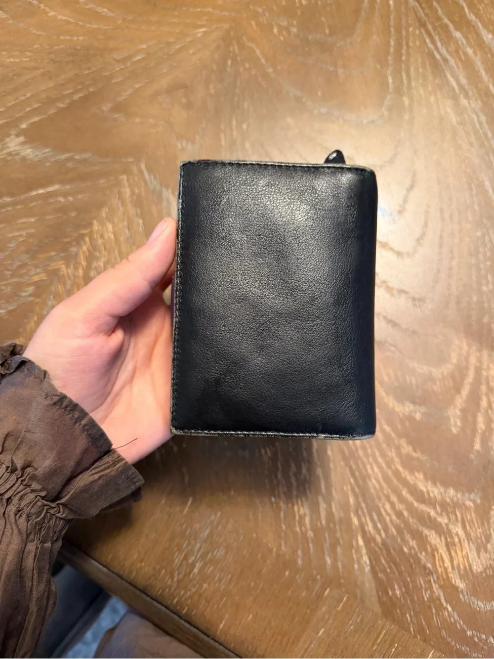 Colorblock Leather Card Wallet in Mustard, Red, Green, Blue & Purple